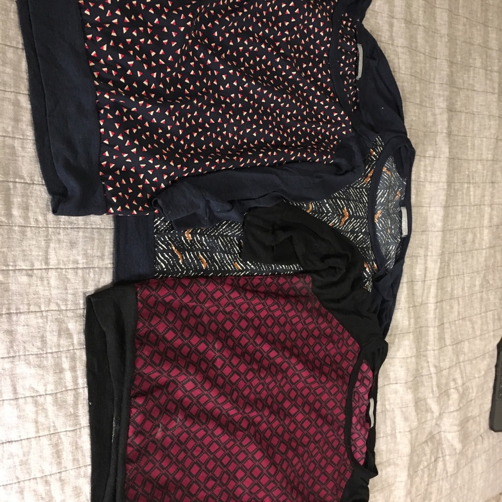 Lot of three long sleeve tops
